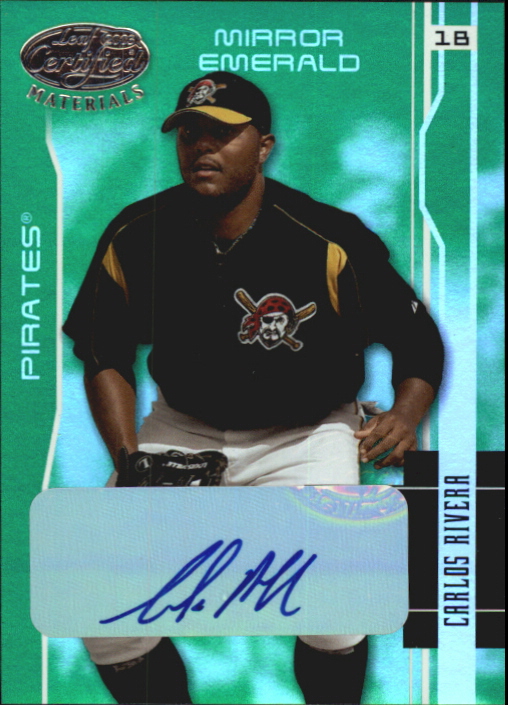 2003 Leaf Certified Materials Mirror Emerald Autographs #149 Carlos Rivera
