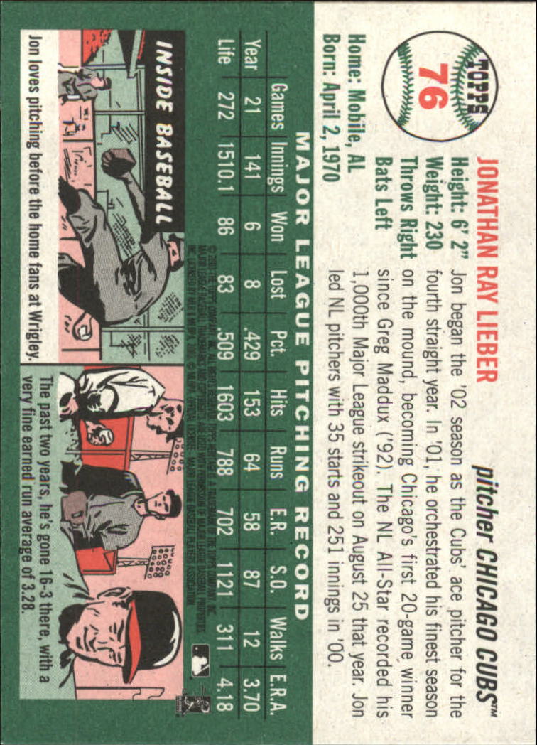 B0446- 2003 Topps Heritage Baseball Karte #S 1-261 -du Pick- 15 + Gratis US Ship - Bild 137 von 454