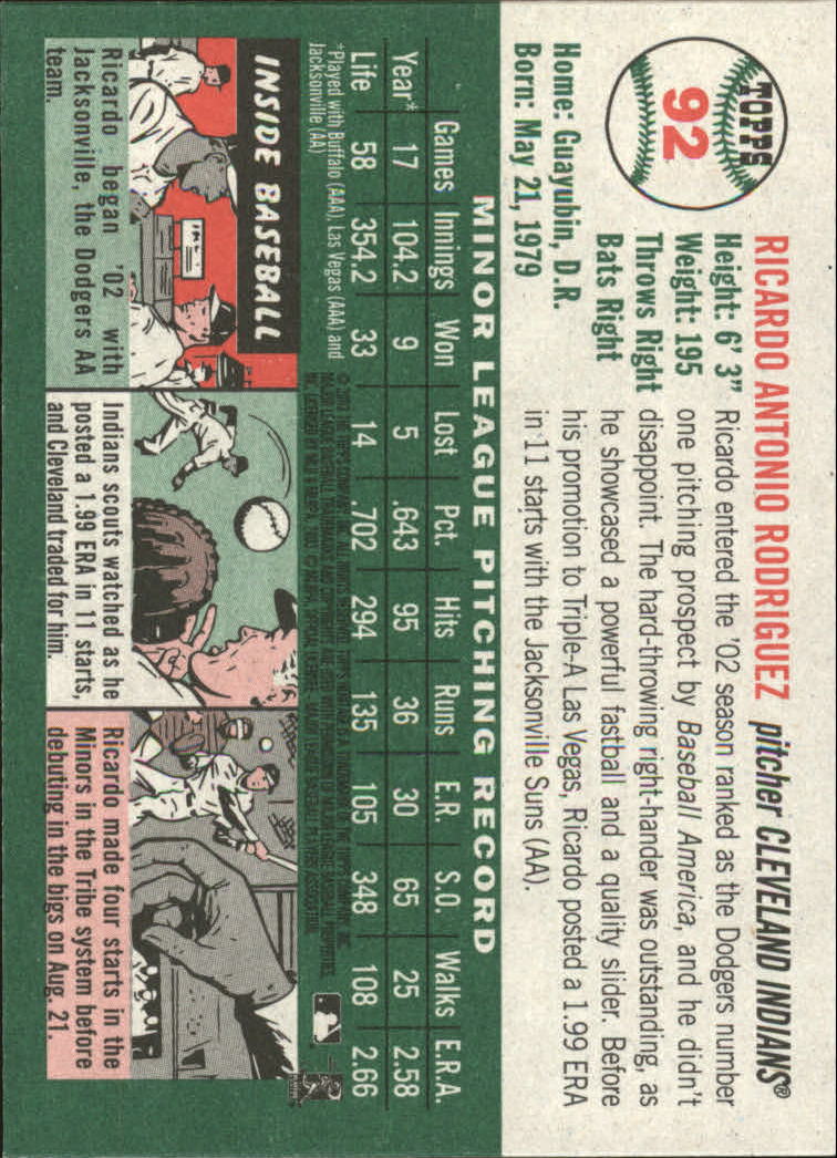 B0446- 2003 Topps Heritage Baseball Karte #S 1-261 -du Pick- 15 + Gratis US Ship - Bild 159 von 454