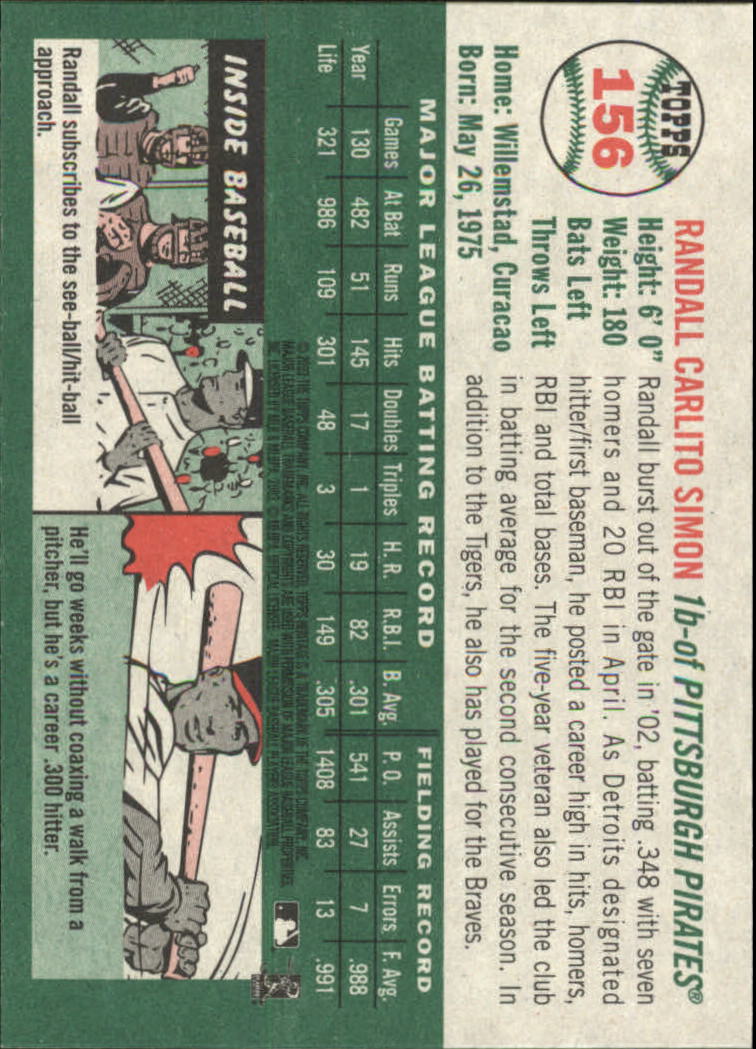 B0446- 2003 Topps Heritage Baseball Karte #S 1-261 -du Pick- 15 + Gratis US Ship - Bild 269 von 454