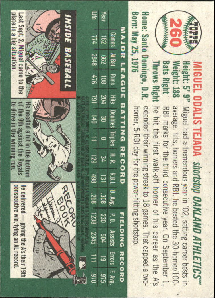 B0446- 2003 Topps Heritage Baseball Karte #S 1-261 -du Pick- 15 + Gratis US Ship - Bild 452 von 454