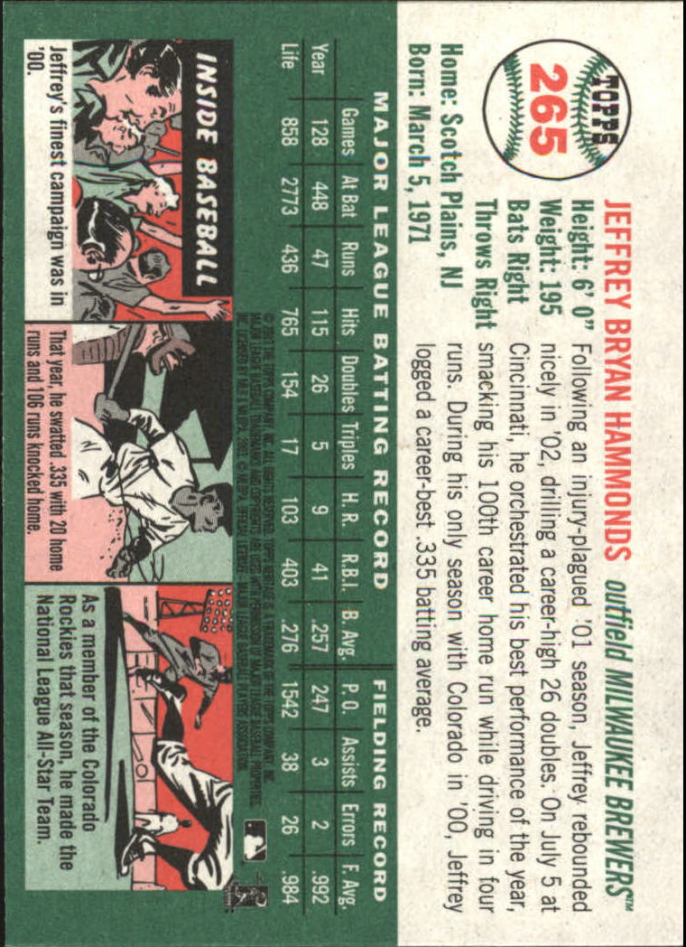 B0446- 2003 Topps Heritage BB #s 262-450 +Inserts -You Pick- 15+ FREE US SHIP - Picture 7 of 205