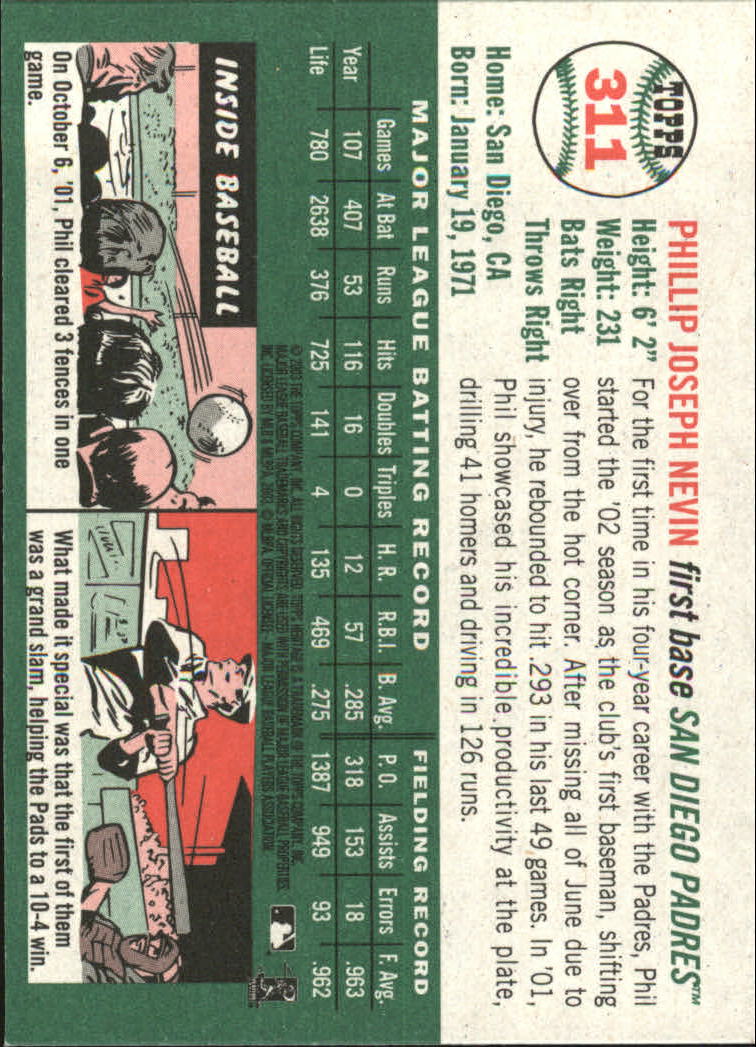 B0446- 2003 Topps Heritage BB #s 262-450 +Inserts -You Pick- 15+ FREE US SHIP - Picture 95 of 205