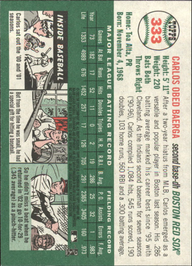 B0446- 2003 Topps Heritage BB #s 262-450 +Inserts -You Pick- 15+ FREE US SHIP - Picture 137 of 205