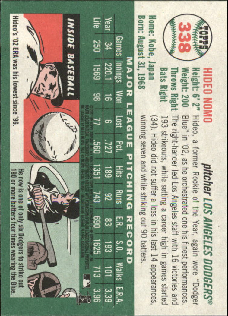 B0446- 2003 Topps Heritage BB #s 262-450 +Inserts -You Pick- 15+ FREE US SHIP - Picture 147 of 205