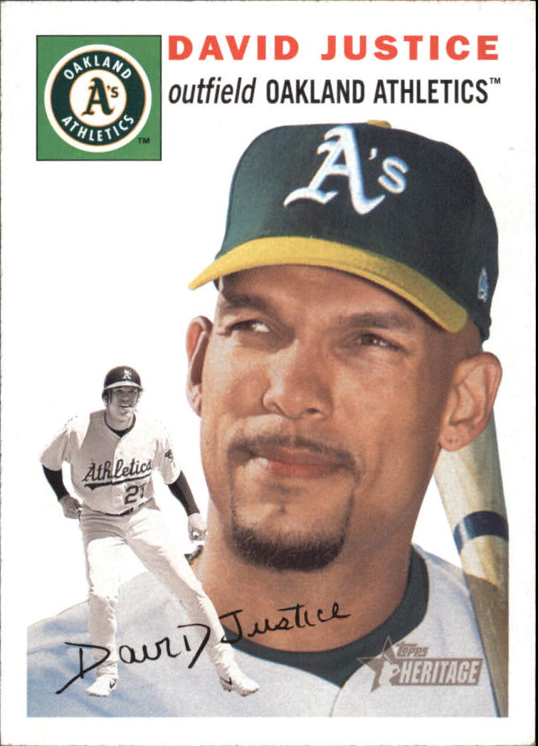 2002 TOPPS TOTAL DAVID JUSTICE OAKLAND ATHLETICS #363