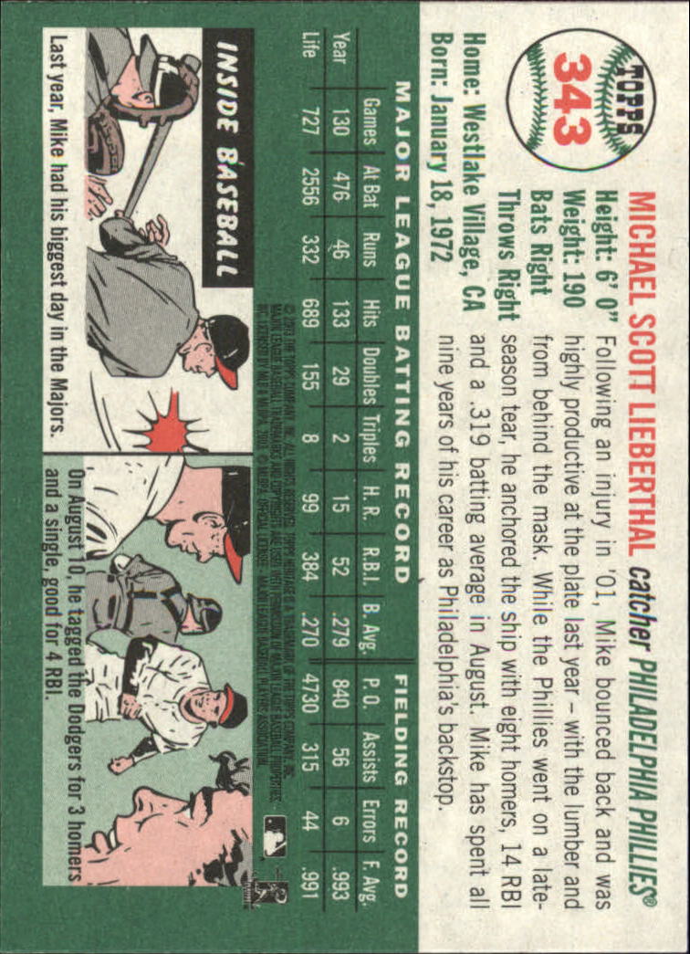B0446- 2003 Topps Heritage BB #s 262-450 +Inserts -You Pick- 15+ FREE US SHIP - Picture 159 of 205