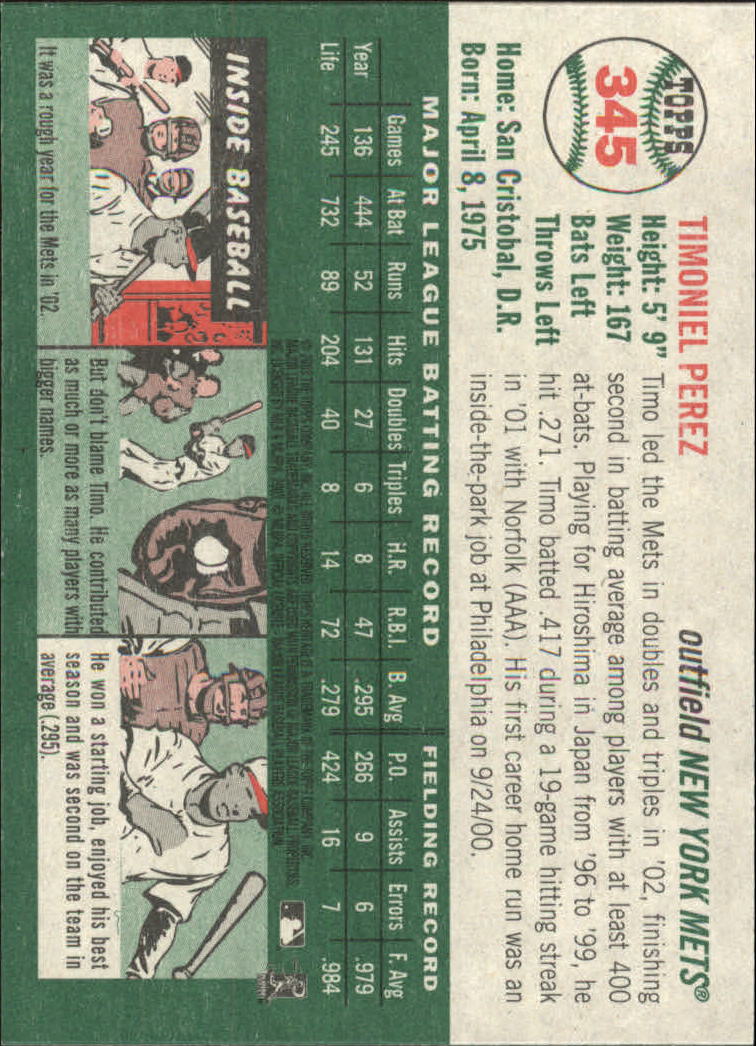 B0446- 2003 Topps Heritage BB #s 262-450 +Inserts -You Pick- 15+ FREE US SHIP - Picture 163 of 205