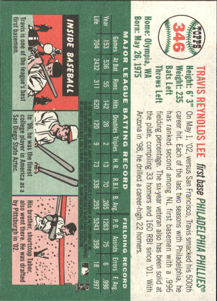 B0446- 2003 Topps Heritage BB #s 262-450 +Inserts -You Pick- 15+ FREE US SHIP - Picture 165 of 205