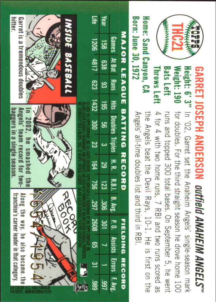 B0446- 2003 Topps Heritage BB #s 262-450 +Inserts -You Pick- 15+ FREE US SHIP - Picture 199 of 205