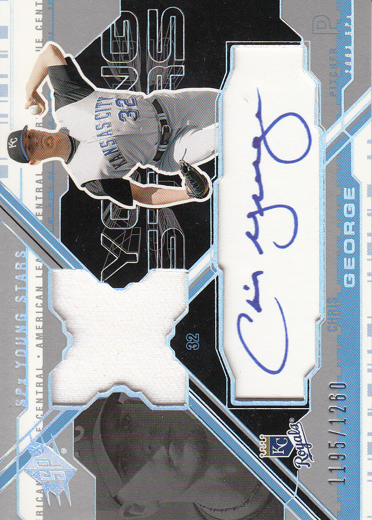 2003 SPx Young Stars Autograph Jersey #CG Chris George/1260