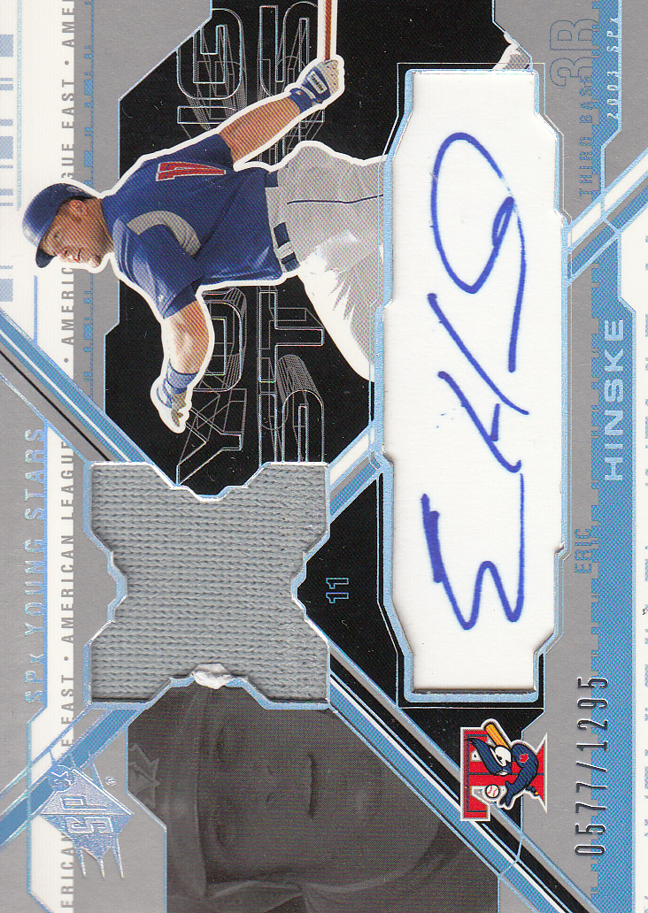 2003 SPx Young Stars Autograph Jersey #EH Eric Hinske/1295