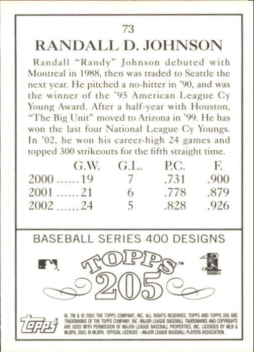 Randy Johnson cards (1990-2024) Mariners D-Backs Yankees Astros - You Choose - Picture 166 of 308