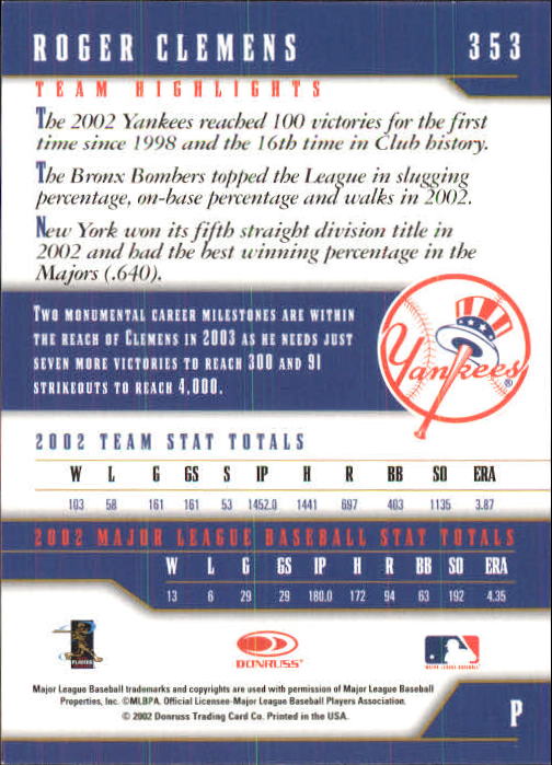 Roger Clemens cards (1987-2022) Red Sox Yankees Blue Jays Astros - You Choose - Picture 273 of 356