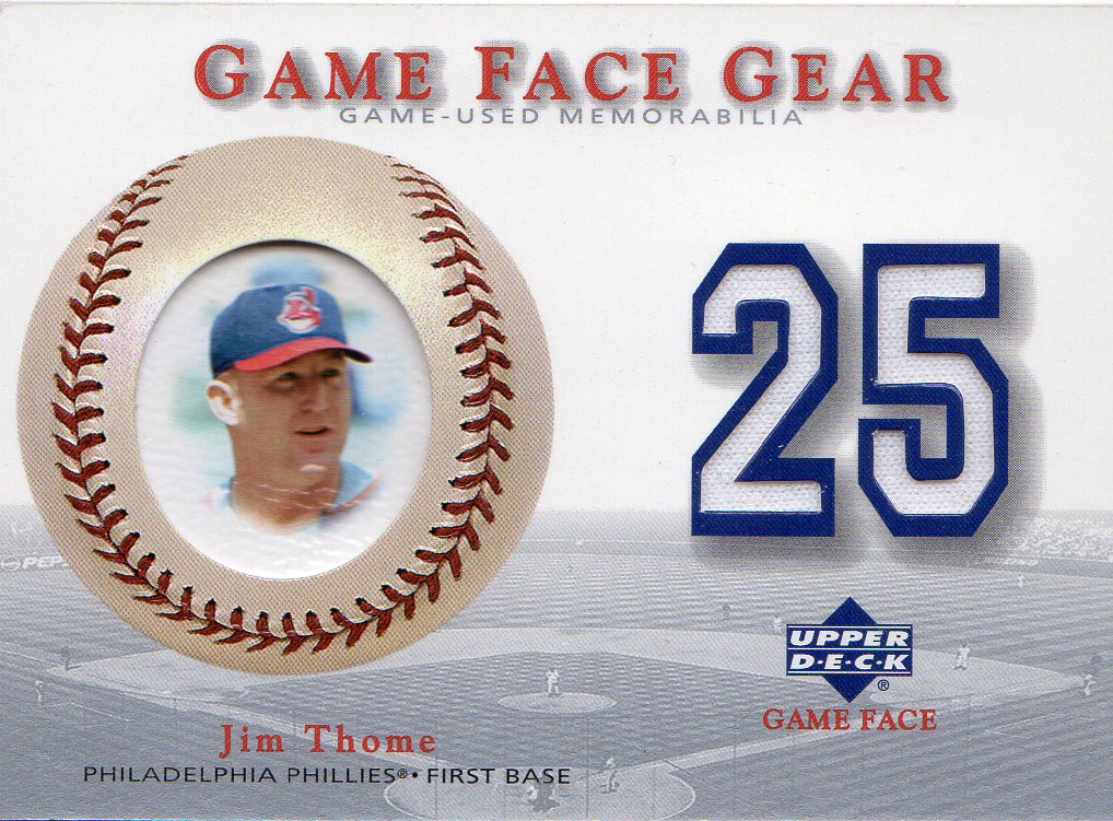2003 Upper Deck Game Face Gear #JT Jim Thome