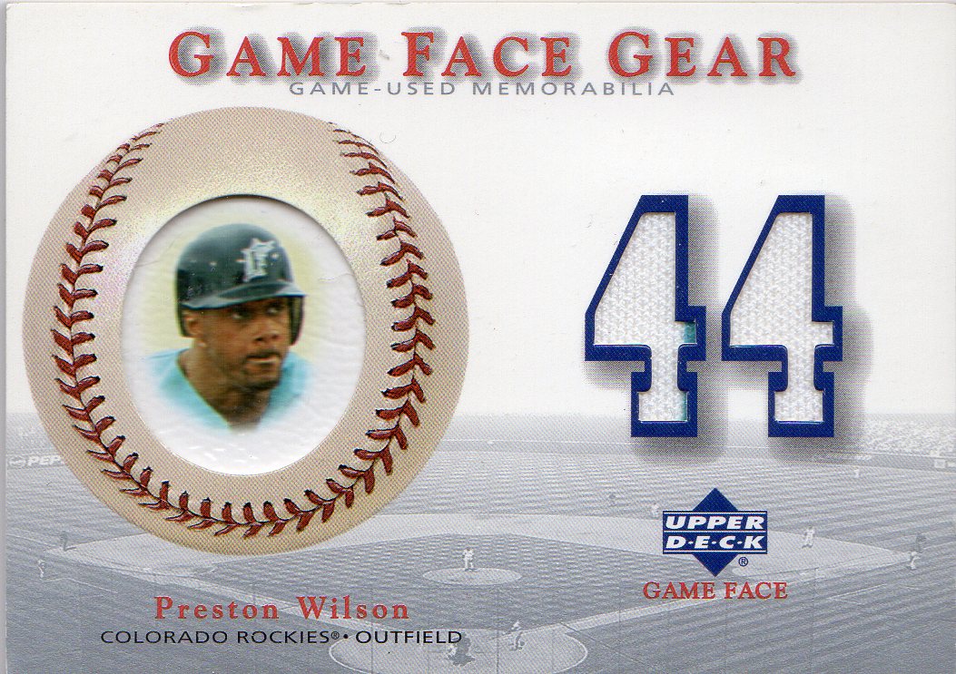 2003 Upper Deck Game Face Gear #PW Preston Wilson