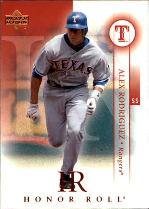 2003 Topps # 1 Alex Rodriguez Texas Rangers - Baseball