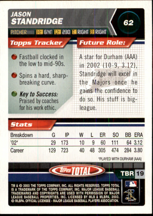 2003 Topps Total - #165 Dave Coggin