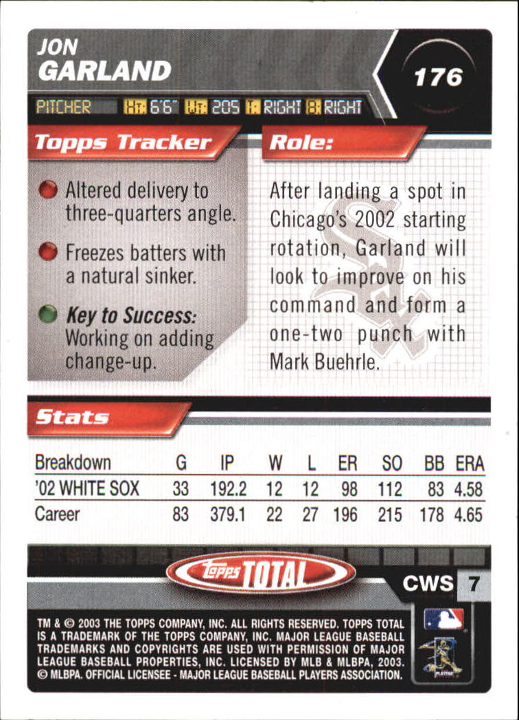A9006- 2003 Topps Total Baseball Card #s 1-250 -You Pick- 15+ FREE US SHIP - Picture 301 of 480