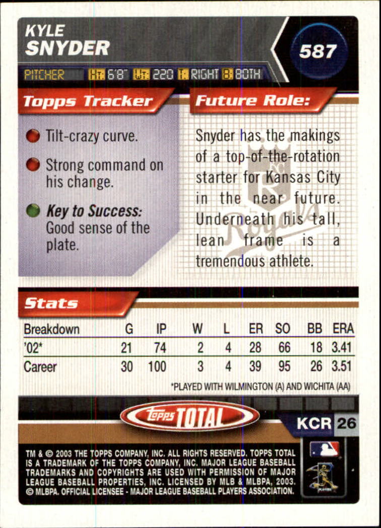 A9006- 2003 Topps Total Baseball Card #s 501-750 -You Pick- 15+ FREE US SHIP - Picture 144 of 471