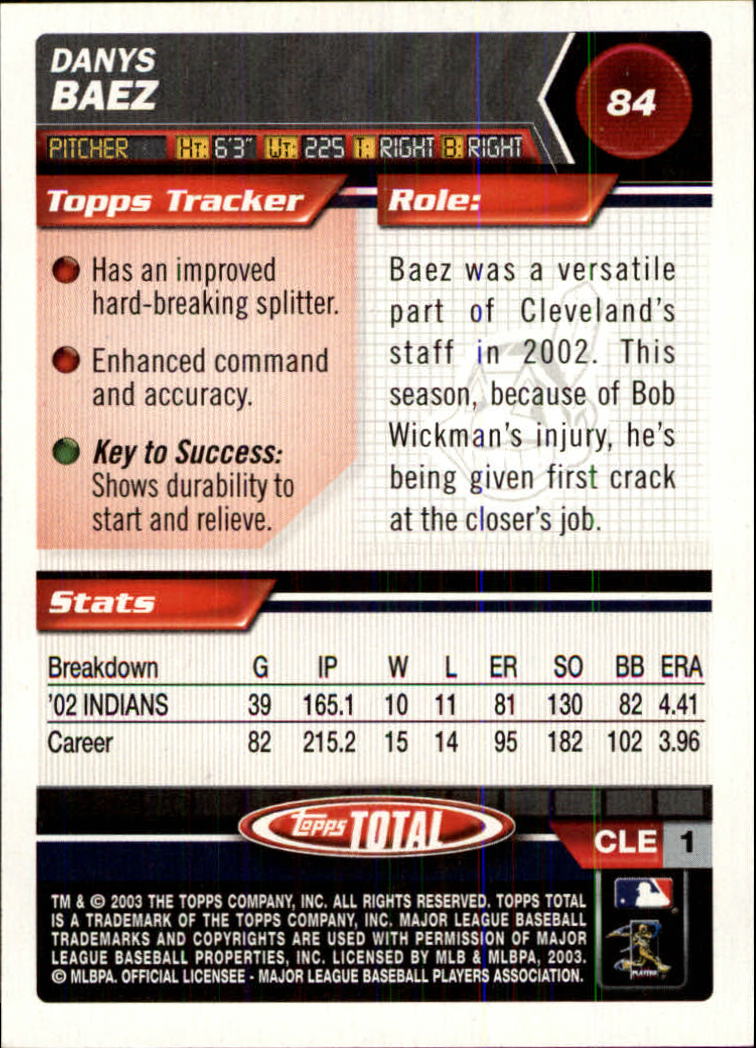 A9006- 2003 Topps Total Baseball Assorted Inserts -You Pick- 15+ FREE US SHIP - Picture 173 of 255