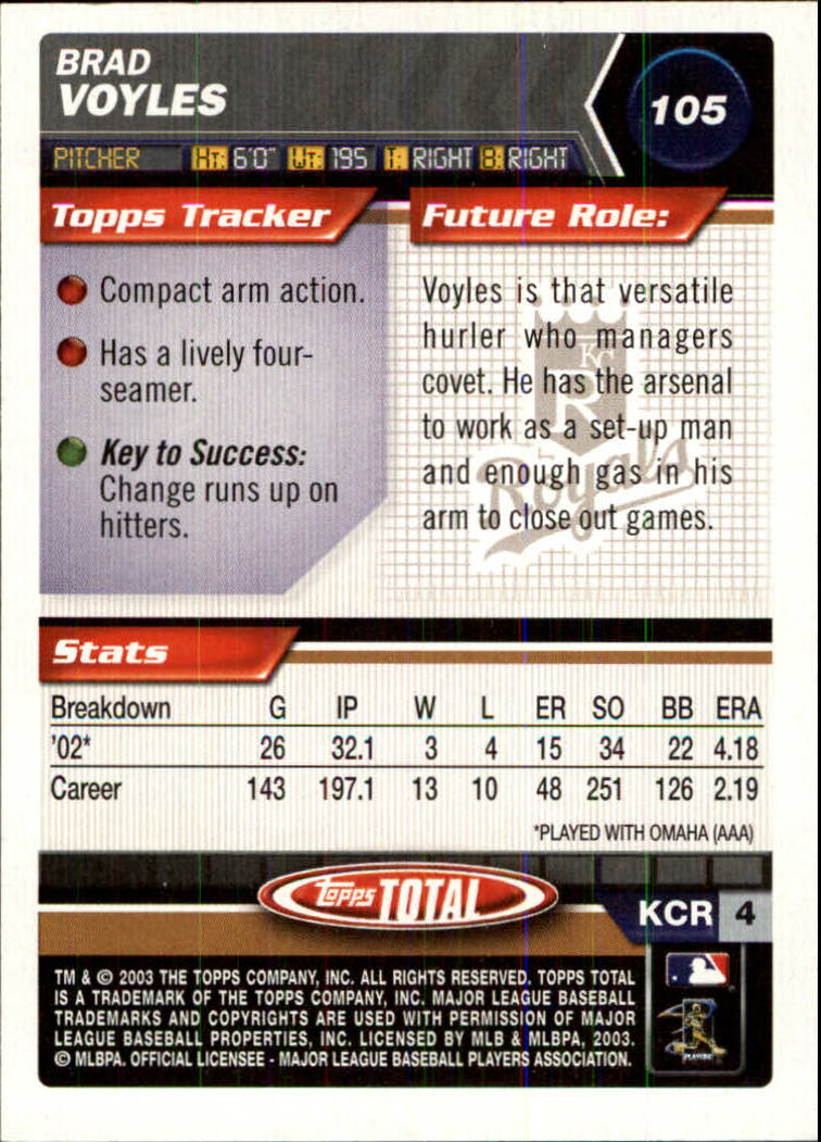 A9006- 2003 Topps Total Baseball Assorted Inserts -You Pick- 15+ FREE US SHIP - Picture 189 of 255