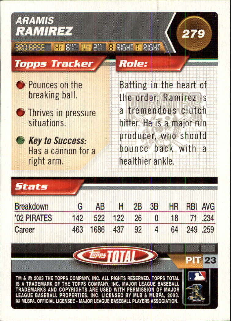 A9006- 2003 Topps Total Baseball Assorted Inserts -You Pick- 15+ FREE US SHIP - Picture 115 of 255