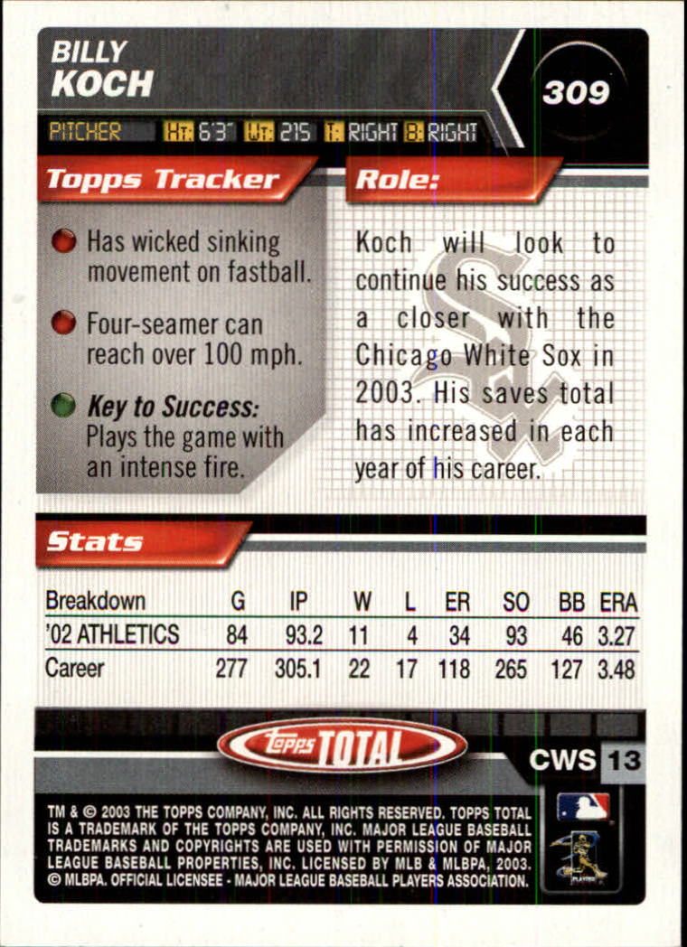 A9006- 2003 Topps Total Baseball Assorted Inserts -You Pick- 15+ FREE US SHIP - Picture 143 of 255