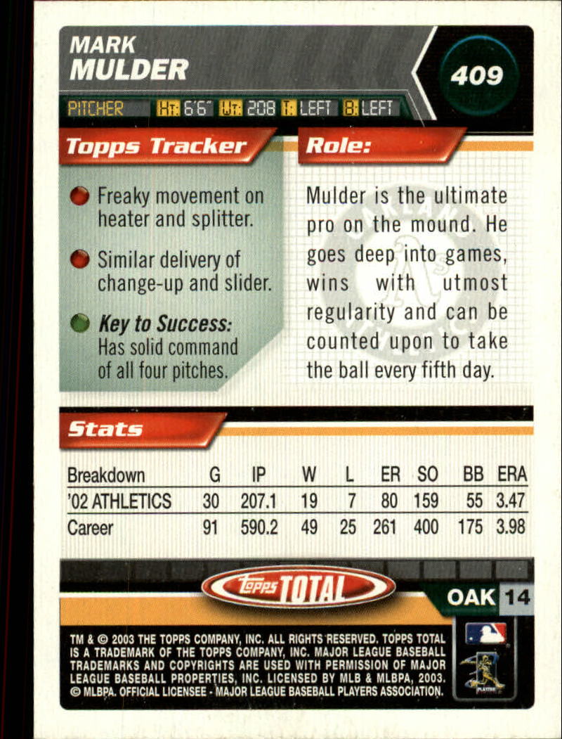 A9006- 2003 Topps Total Baseball Assorted Inserts -You Pick- 15+ FREE US SHIP - Picture 59 of 255