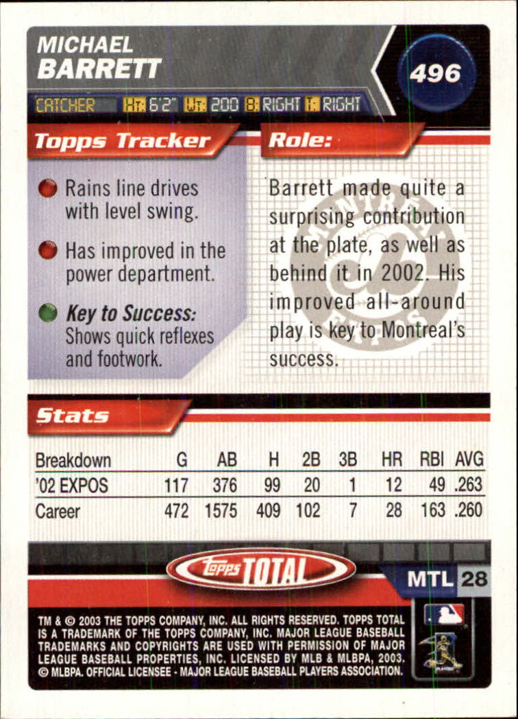 A9006- 2003 Topps Total Baseball Assorted Inserts -You Pick- 15+ FREE US SHIP - Picture 95 of 255
