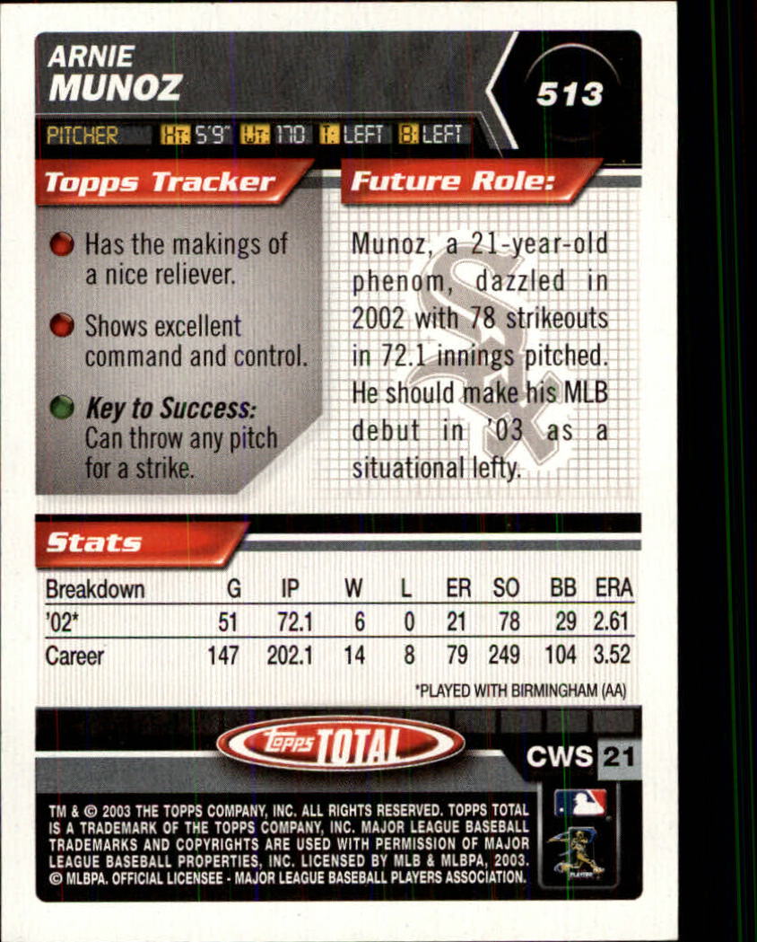 A9006- 2003 Topps Total Baseball Assorted Inserts -You Pick- 15+ FREE US SHIP - Picture 239 of 255
