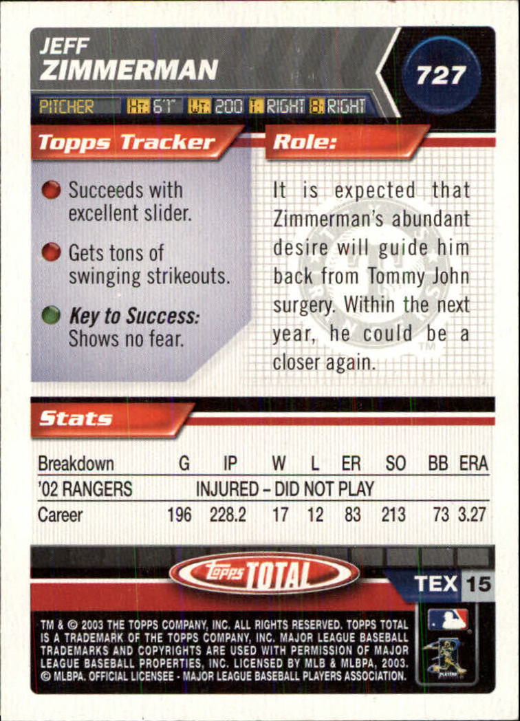 A9006- 2003 Topps Total Baseball Assorted Inserts -You Pick- 15+ FREE US SHIP - Picture 83 of 255
