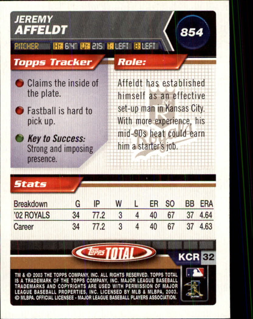 A9006- 2003 Topps Total Baseball Assorted Inserts -You Pick- 15+ FREE US SHIP - Picture 175 of 255