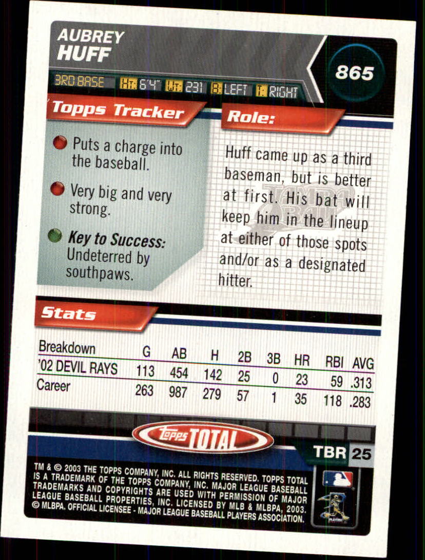 A9006- 2003 Topps Total Baseball Assorted Inserts -You Pick- 15+ FREE US SHIP - Picture 185 of 255