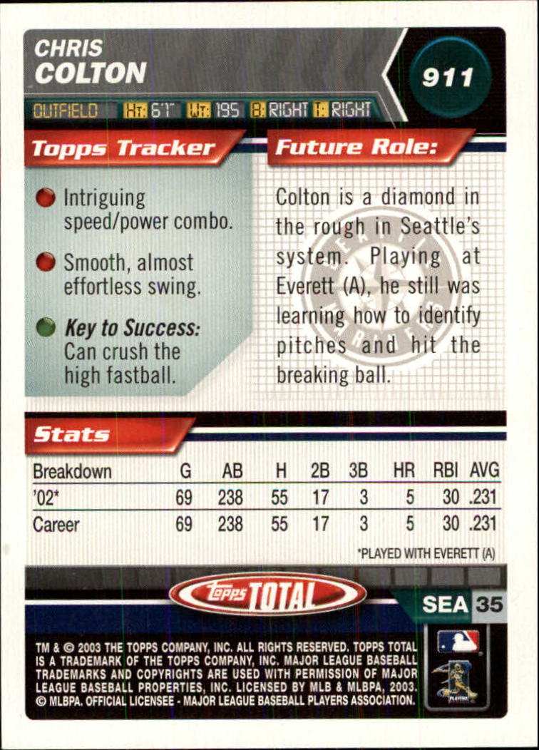 A9006- 2003 Topps Total Baseball Assorted Inserts -You Pick- 15+ FREE US SHIP - Picture 223 of 255