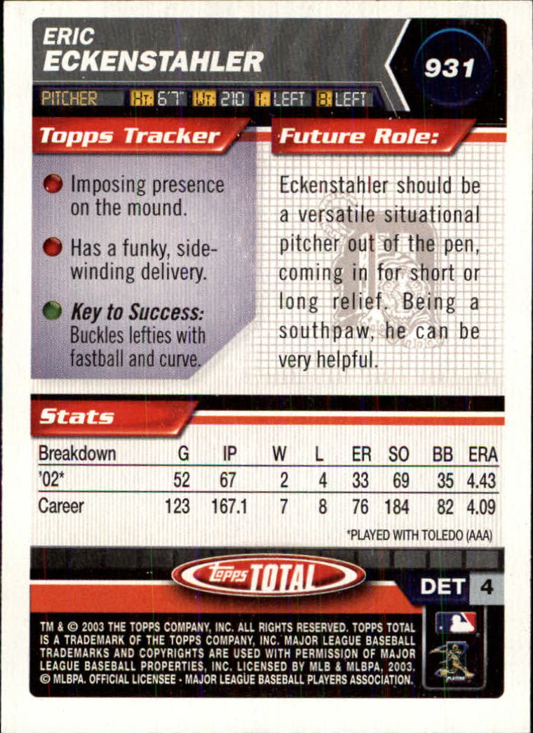 A9006- 2003 Topps Total Baseball Assorted Inserts -You Pick- 15+ FREE US SHIP - Picture 231 of 255