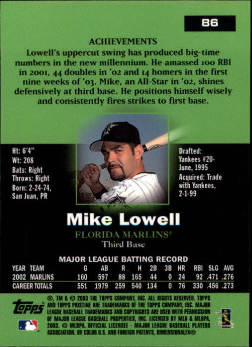 A6351- 2003 Topps Pristine BB Cards 1-190 +Inserts -You Pick- 15+ FREE US SHIP - Picture 129 of 253