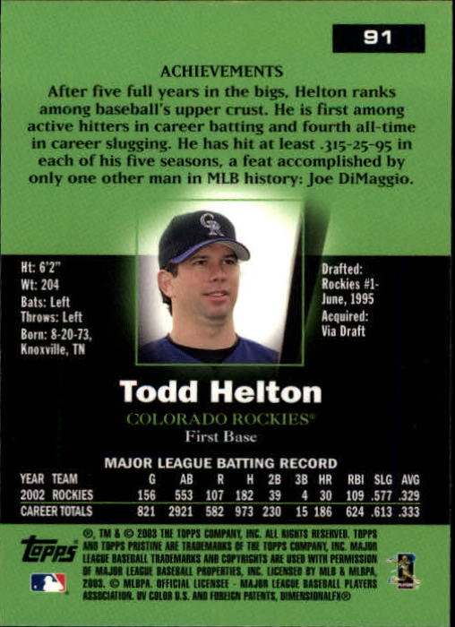 A6351- 2003 Topps Pristine BB Cards 1-190 +Inserts -You Pick- 15+ FREE US SHIP - Picture 137 of 253