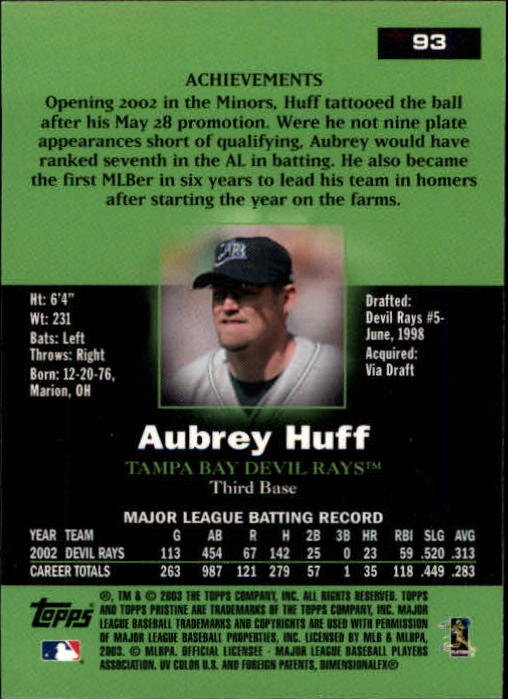 A6351- 2003 Topps Pristine BB Cards 1-190 +Inserts -You Pick- 15+ FREE US SHIP - Picture 141 of 253