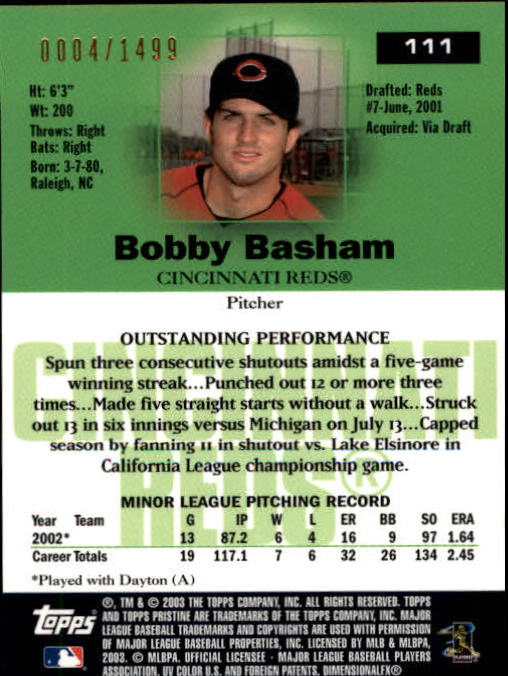A6351- 2003 Topps Pristine BB Cards 1-190 +Inserts -You Pick- 15+ FREE US SHIP - Picture 157 of 253
