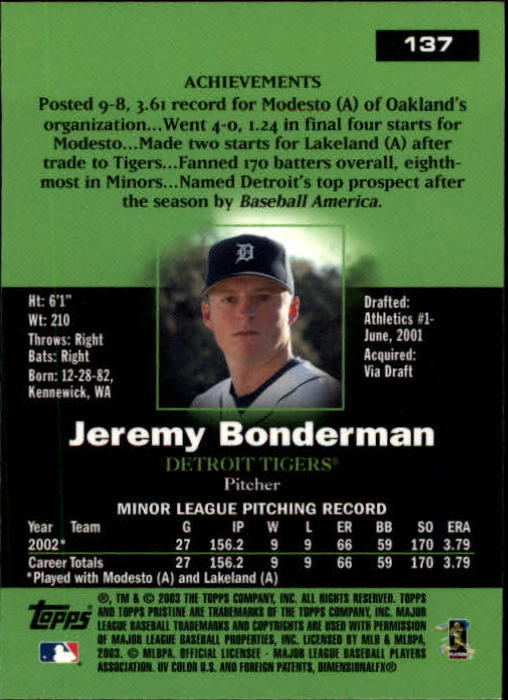 A6351- 2003 Topps Pristine BB Cards 1-190 +Inserts -You Pick- 15+ FREE US SHIP - Picture 189 of 253