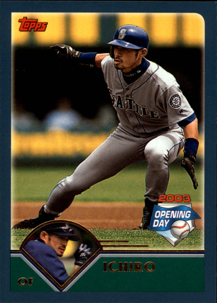 Ichiro Suzuki Autographed 2001 Topps Rookie Card #726 Seattle Mariners  (Damaged) Beckett BAS #12783563