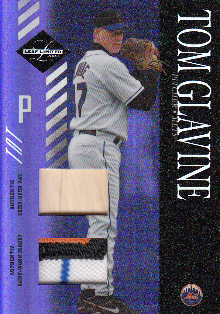 2003 Leaf Limited TNT Prime #46 T.Glavine Mets H Bat-Jsy