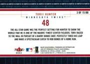 2003 Fleer Showcase Baseball's Best #3 Torii Hunter back image