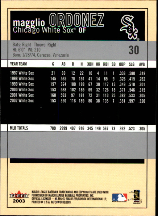 2003 Fleer Patchworks Baseball "Main Set" Cards - Picture 55 of 189