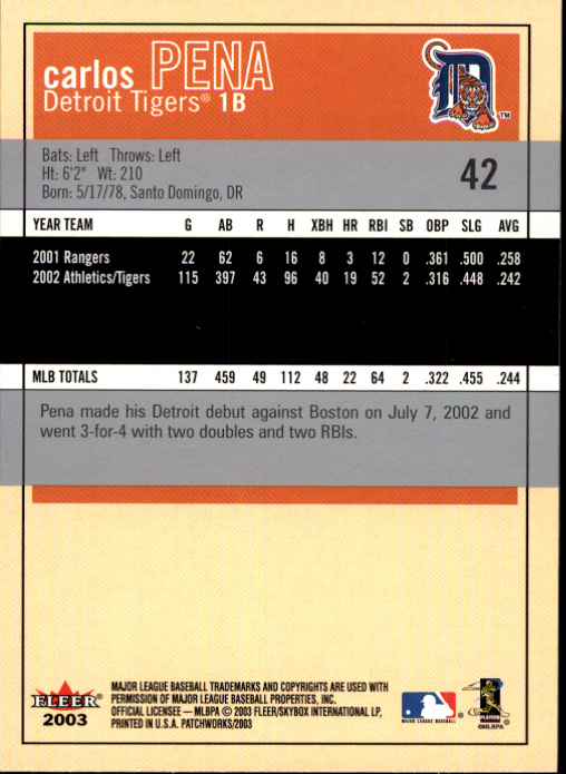 2003 Fleer Patchworks Baseball "Main Set" Cards - Picture 79 of 189