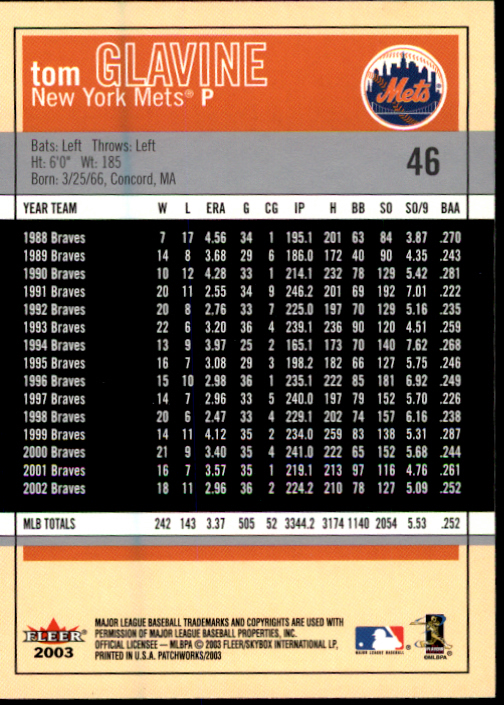 2003 Fleer Patchworks Baseball "Main Set" Cards - Picture 87 of 189