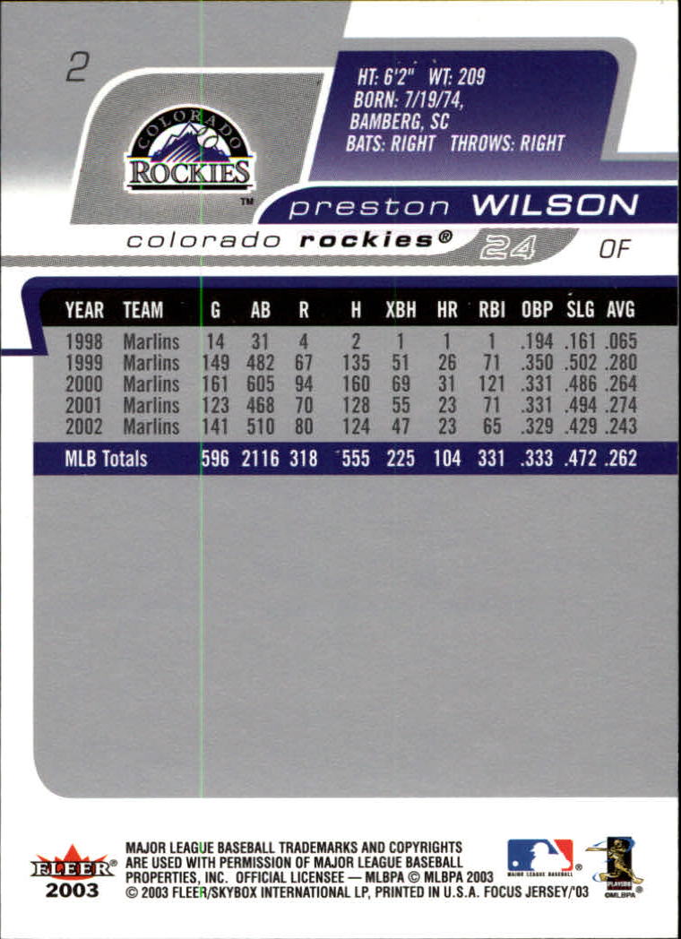 B1722- 2003 Fleer Focus JE BB #s 1-190 +Inserts -You Pick- 15+ FREE US SHIP - Picture 3 of 327