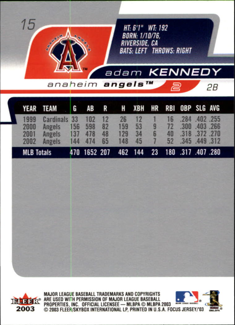 B1722- 2003 Fleer Focus JE BB #s 1-190 +Inserts -You Pick- 15+ FREE US SHIP - Picture 25 of 327