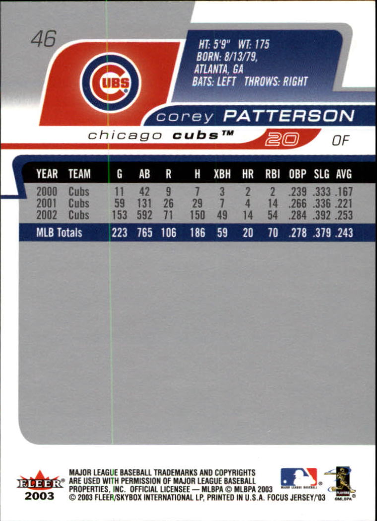 B1722- 2003 Fleer Focus JE BB #s 1-190 +Inserts -You Pick- 15+ FREE US SHIP - Picture 81 of 327